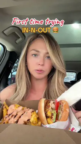 BABY’S FIRST IN-N-OUT EXPERIENCE!! what a time!! Got to see @Dev and try it out all in the same day☺️🫶🏻 (Already craving those fries again) #innoutburger #innoutmukbang #mukbang #carmukbang 