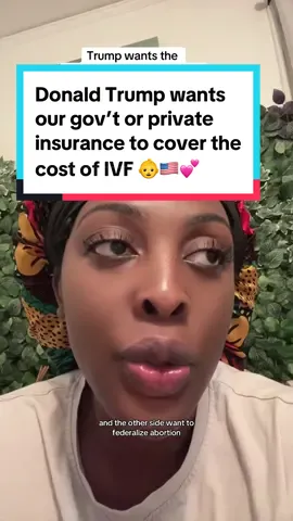 President Donald Trump wants our government or private insurance companies to cover the cost of IVF treatments for American families 🇺🇸👶👏💕. I think that’s amazing. #trump2024 #conservative #donaldtrump #ivf #news 