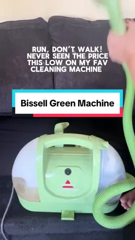 Every single mama on this waeth needs this machine and I’ve never seen the price this low. Run, dont walk! 💨 @BISSELL Clean  #creatorsearchinsights #ttshop #fyp #tiktokshopblackfriday #tiktokshopcybermonday #christmasideas #ttshopdeals #bissellclean #bisselllittlegreen #greenmachine #upholsterycleaning 