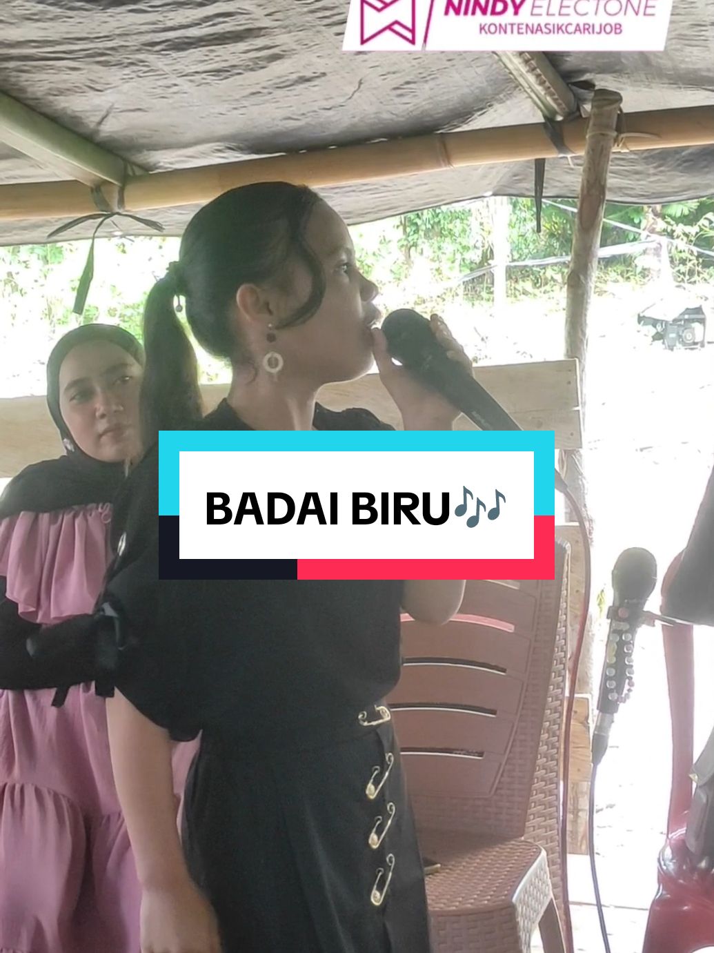 lagu dangdut Badai Biru🎶 #fyp #fypage #viral #viralvideo #penyanyicilik #amir #nindyelectone 