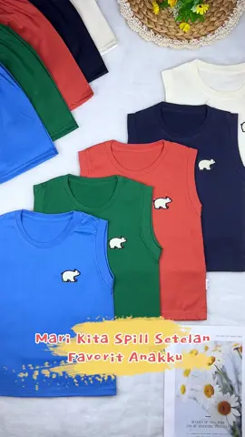 Nih dia nih setelan favorit anakku, nyaman dan adem begini gimana gak betah pakenya #setelananak 