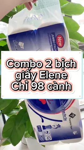 Combo 2 bịch giấy Elene chỉ 98 cành. #giayvesinh #elene #giare #xuhuon 