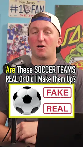 REAL Or MADE Up Soccer Teams! Can You Guess? #fyp #Soccer #futbol #teams #guessinggame #funny 