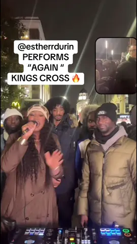 @ESTHERRR. Performs “ Again “ 🔥#djagonline #teamag #london #ukdj #music #kingscross #talent 