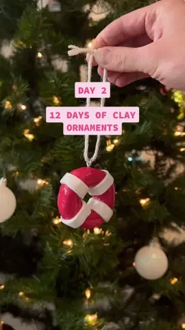 Life preserver but with peppermint candy vibes 🛟 what coastal christmas ornament should I make next?  #airdryclay #airdryclayideas #diygiftideas #diyornaments #coastalchristmas #sephoraalışverişim 