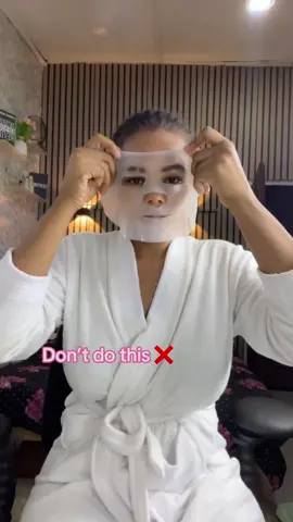 How to properly apply face mask. The tool i used wasn’t sharp so pls be careful with yours. You can also make the cuts downwarads for safety reasons. #facemask #sheetmask #skincaretips #skincarebusiness 