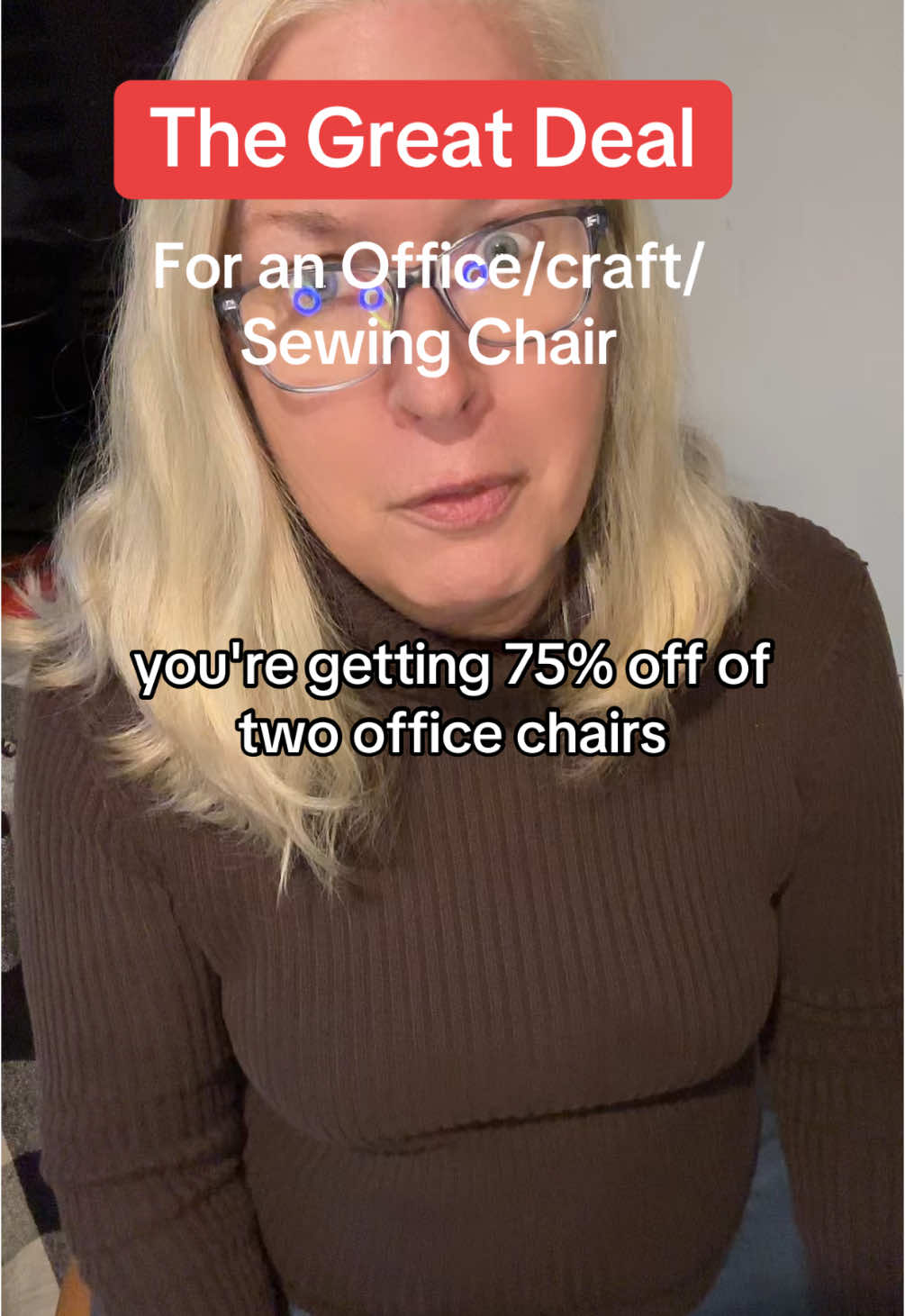 A great office/Crafting/Sewing chair for an excellent price!! Pleather material, cushy back, holds up to 250 lbs, and is sturdy abd well-made! You cant beat this deal! Order yours today! #officefurniture #officechair #crafting #tikokshopblackfriday #tiktokshopcybermonday #tiktokshopholidayhaul 