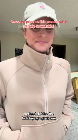 #creatorsearchinsights  This half zip is so comfy and perfect for Fall and Winter! This would make a great Christmas gift and the price is the best time to take advantage of!  #tiktokshopblackfriday #tiktokshopcybermonday #seasonalessentials #tiktokshopholidayhaul #comfysweatshirt 