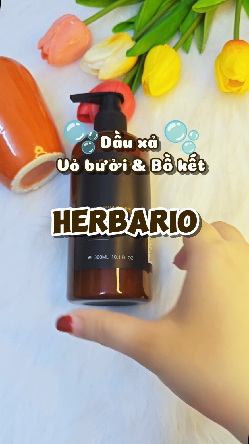 Dầu xả vỏ bưởi và bồ kết Herbario #dauxa #tinhdaubuoimoctoc #boket #herbario #haircare #kichthichmoctoc #giamrungtoc 
