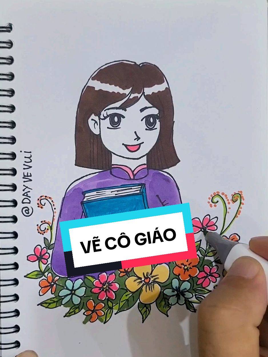 Dạy vẽ cô giáo 20 tháng 11 #dayve #cogiao #20thang11 