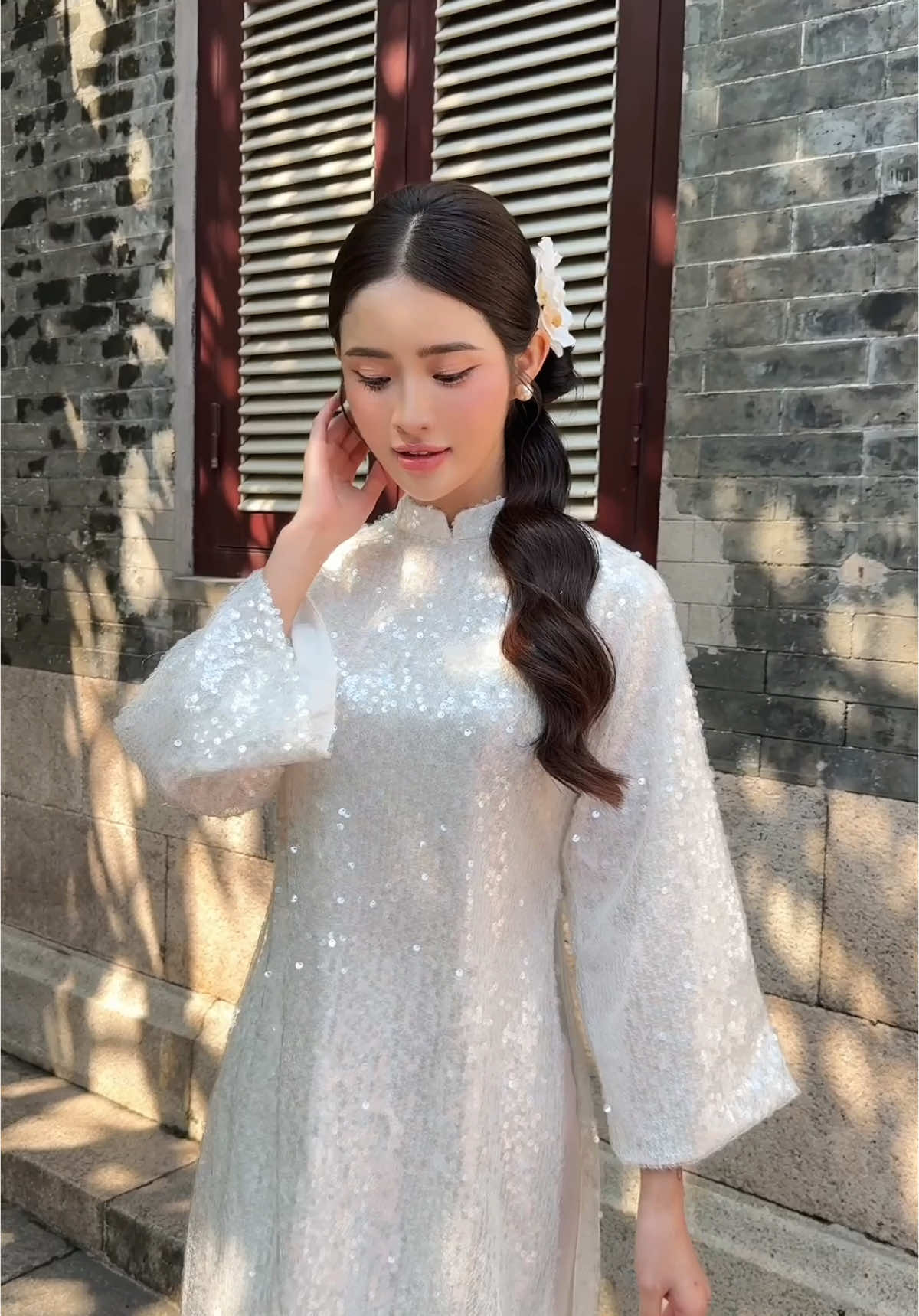 Mấy bà nào đòi sốp video áo dài Kim Sa đâu rồiiii, sốp đã có rồi nhennn #fyp #aodai #aodaikimsa #xuhuong 