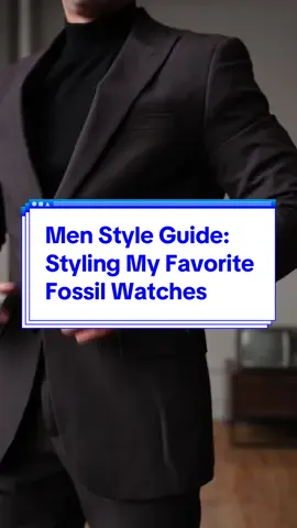 Fossil Style Challenge - Styling my favorite watches & accessories from rugged heritage to classic looks. Just in time for holiday gifting with @fossil  Which Style is your favorite? (Ad) - ⌚️: Fossil Carraway Watch ⌚️: Fossil Everett Automatic 💍: Fossil Raquel Watch Ring ⛓️: Fossil Heritage D-Link Chain - #fossilgiftoftime #fossilcollective #menswatches #outfitideas 
