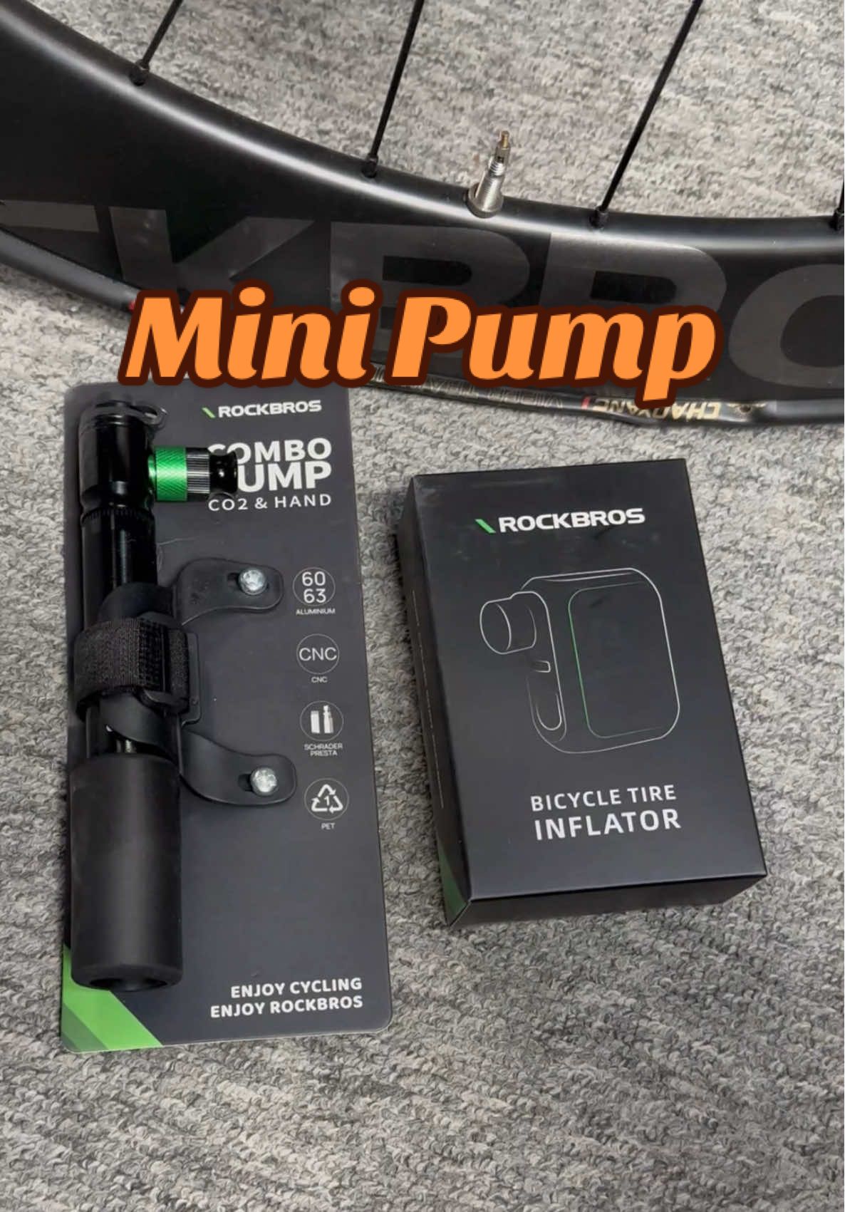 ROCKBROS Bike mini electric pump 100Psi#cycling #bike #bikeaccessories #pump #tiktokshopblackfriday 