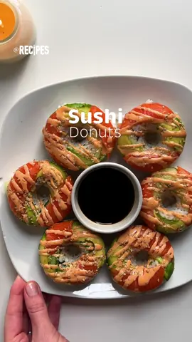 When you can't decide between sushi or donuts, turn them into one!🍣 Would you try this? Link for the donut mold is in our bio, @recipes may earn commission through links in our social #viral #food #trend #sushi #donut #fyp