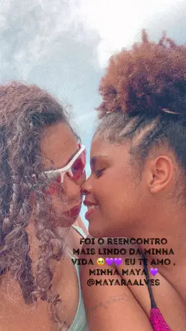 Foi o reencontro mais lindo que eu ja tive em toda minha vida 💜💜💜🥹 #casallgbt #vivaoamor    EU TE AMO 💜💜💜 @Mayara Alves 