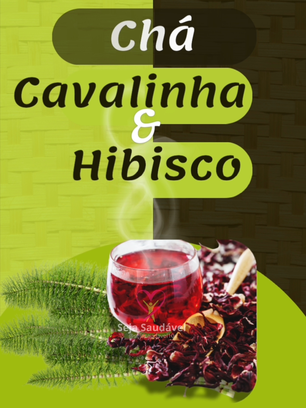 Receita de chá de hibisco com cavalinha para desinchar e emagrecer. #hibisco #cavalinha #desinchar #emagrecer #saudável