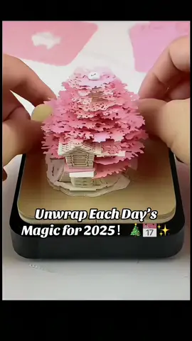 This unique 3D pop-up calendar reveals a beautiful paper sculpture each day! Tear off a page and watch the art come to life! Perfect for adding a touch of wonder to your daily routine or as a magical holiday gift. 🎁#house #goodthing 