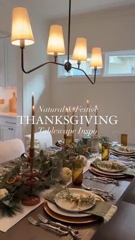 Natural & Festive Thanksgiving Tablescape Inspo! 🤎 One of the best parts about holiday-themed tablescapes is reusing your decor each year! My table is similar to last year, but I grabbed a few more pieces to balance the timeless with trendy fun. I love my vintage antler cutlery, but I’m also obsessed with my new @West Elm glassware! My @crateandbarrel candleholders are another new addition - & they come in so many colors! See something you like? Comment SHOP and you’ll receive links directly to your DMs! Or head to my LTK (link in bio) to grab the links! And don’t forget to like, save, and follow @taranelsondesigns for more home and lifestyle content 🤍 thanksgiving tablescape, interior design, fall decor, neutral home  #thanksgiving #thanksgivingdecor #tablesetting #tablesettingideas #diningroomdecor #homedesign #interiordesign #neutralstyle #tablescape #tablescapeinspo