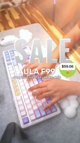 AULA F99 with the creamiest switch 💜 #creatorsearchinsights #⌨️ #gamingkeyboard #aulaf99 #mechanicalkeyboard #keyboardasmr #creamykeyboards #thockykeyboard #smoothkeyboard #TikTokShopHolidayHaul #TikTokShopCyberMonday #TikTokShopBlackFriday #keyboard #keyboards 