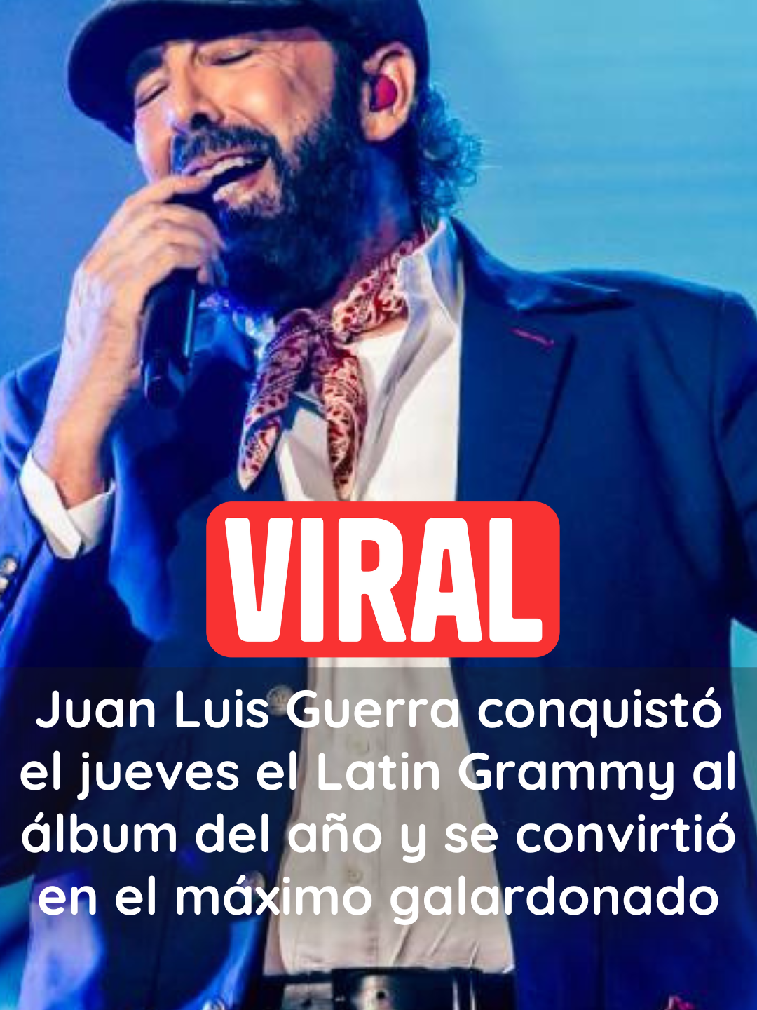 #viral_video Juan Luis Guerra conquistó el jueves el Latin Grammy al álbum del año y con cuatro galardones se convirtió en el mayor ganador de la noche en una ceremonia que revivió algunos de los momentos más destacados de 25 años de historia de los premios a lo mejor de la música latina. #juanluisguerra #cantante #grammys #grammy #grammylatino #LatinGRAMMY #premio #mejoralbumdelaño #mambo #momentos #longervideo