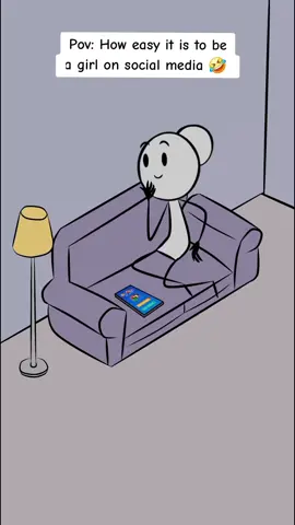 How easy it is to be a girl on social media 🤣 #blockblast #fyp #viral #foryou #relatable #humor #usa #comedy #workhumor #meme #usa_tiktok #darkhumor 