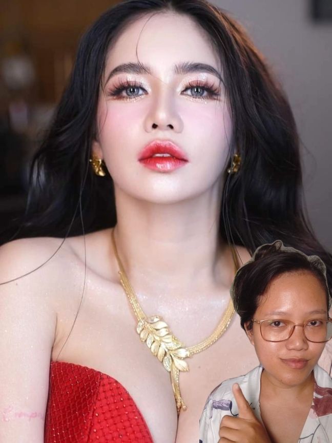 Ms. Cherry white inspired Makeup look💄 wet look #wetlook #cherrywhite #inspiredmakeup #makeup #foryou #fypシ゚viral 