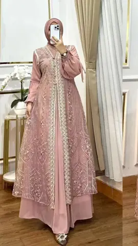 Terbaru Gamis Pesta Mewah Inner - Outer Bisa Lepas Pasang AYANA Dress Baju Kondangan Wanita Kekinian Terlaris 2024 Bahan Ceruty Babydoll Premium Mix Brukat Tille Renda  #gamisceruty #gamis #gamismurah #fyp 