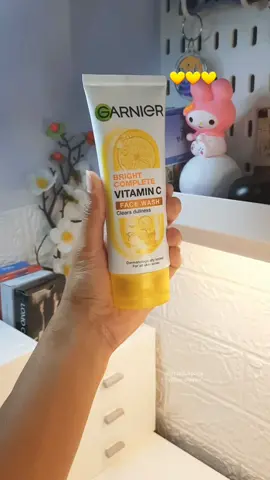 garnier vitamin c facewash 💛✨️ #garnier #facewash #cleanser 