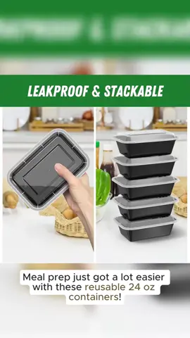 50 Pack (100-Piece) 24 oz Meal Prep Containers Reusable with Lids, Sturdy Leakproof & Food Safe, Microwave, Freezer, Dishwasher Safe Food Prep Containers, To Go Take Out Plastic Food Storage