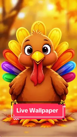 Happy thanksgiving! Use this as your Live Wallpaper and get into the holiday spirit! Turn your backdrop into a cute baby turkey with colorful feathers to show off to your kids, family and friends! #thanksgiving2024 #livewallpapers #livephotos #autumnvibes #fall #turkeyday 