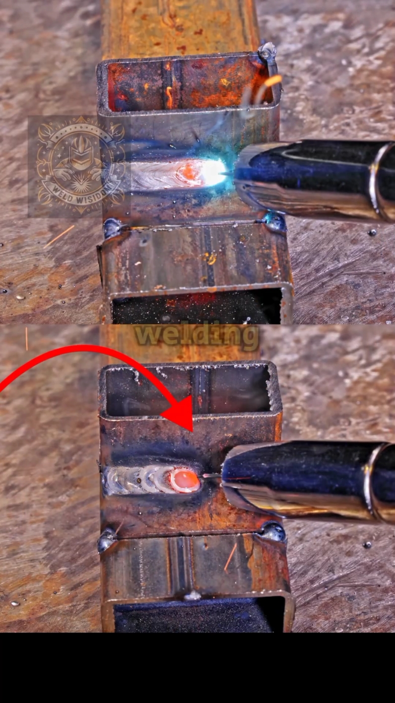 continuous vs Tack welding for beginners  #checkout #continuouswelsing #tackwelding #goodwelding #fyp 