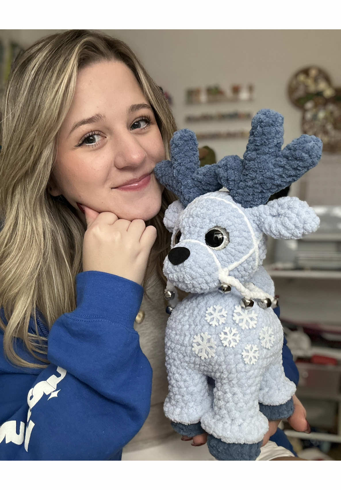 Who’s ready for my newest pattern?!? I love them all so much💙 . Pattern by me releasing tuesday!  . #crochet #crocheter #crochetgrove #crochetdeer #deer #reindeer #crochetreindeer #christmas #crochetpattern #reveal #patternreveal #crochetinspo #crochetinspiration #crochetideas