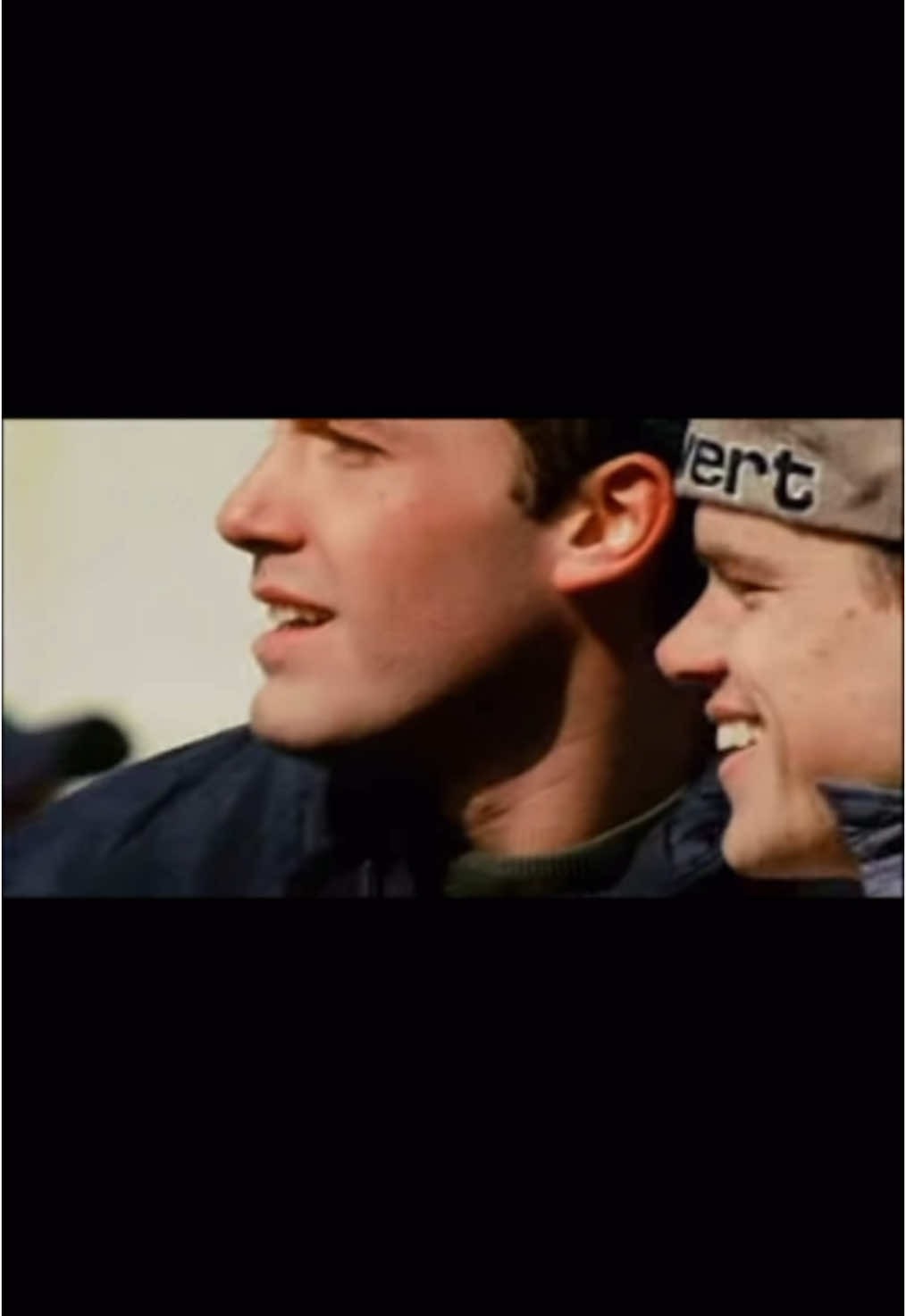 ben and matt in deleted footage from good will hunting, filmed on location at boston's st. patrick day parade in 1997  #benaffleck #mattdamon #whichcouldmeannothing #mattfleck 