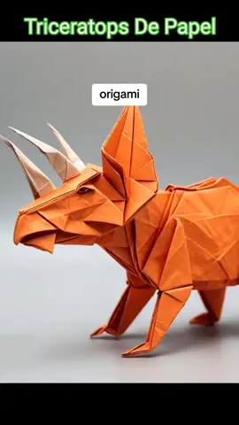 Paper Triceratops #paper #origami #origamitutorial #origamitiktok #origamichallenge #papercraft #origamistar #triceratops 
