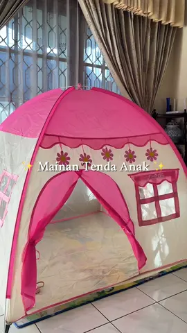 Mainan tenda anak 🤩  anak cewek nih yg biasanya suka main rumah2an ini cocok banget #fypシ゚viral #fypシ゚viral🖤tiktok #tenda #mainantenda #tendaanak 