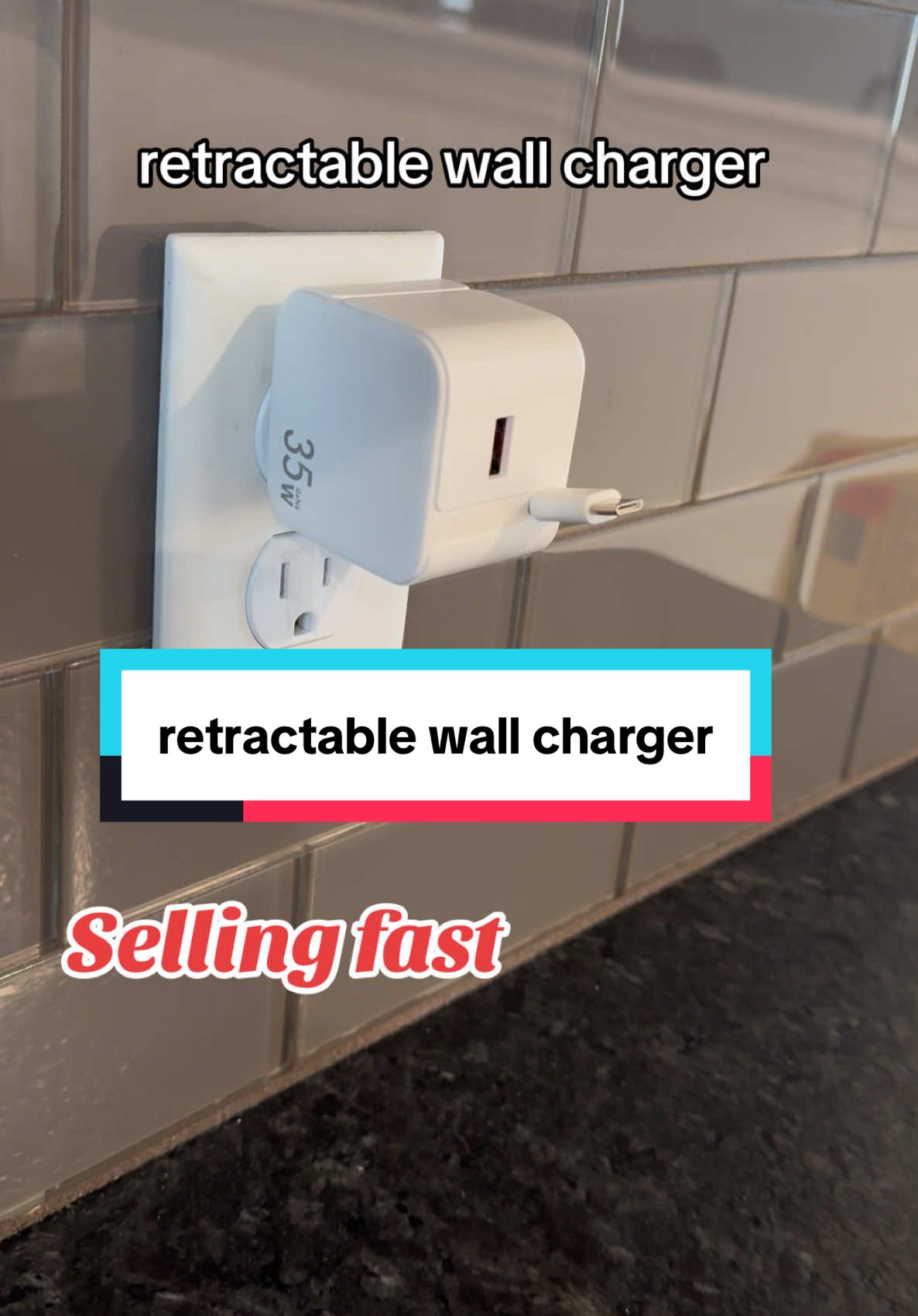 Retractable phone charger for the house. Retractable wall charger. #gadgets #stockingstuffer #tiktokshopblackfriday #spotlightfinds #tiktokshopcybermonday #electronics #giftsforhim #giftsforher