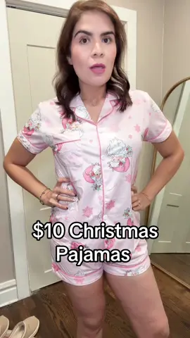 $10 Santa Claus Christmas Pajamas so adorable and so affordable! #christmaspajamas #pajamas #giftsforher #spotlightfinds #tiktokshopblackfriday #tiktokshopcybermonday 