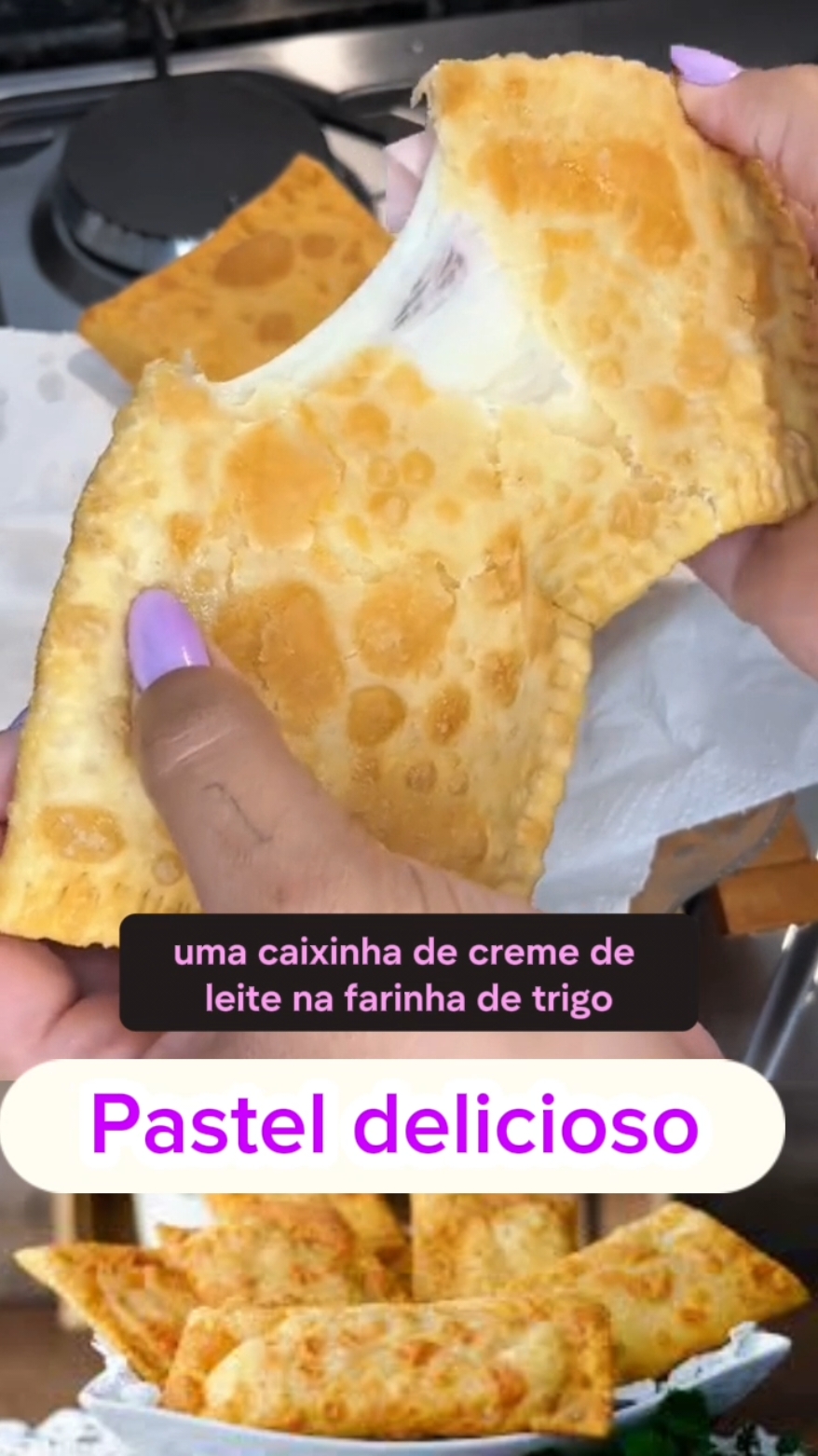 Como fazer massa de pastel @Receitas Fáceis  #pastel 