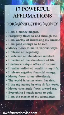 Most Powerful Money Manifesting list. #lawofattraction #abundance #manifestation #manifest #manifesting #Thoughts #Power #MindPower