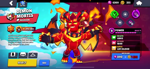 So I unlocked the hyper charge skin for Demon Mortis! Here’s the animation of opening, what comes with it, and how the skin looks like!  #brawlstars #brawlstar #brawlstarsgame 