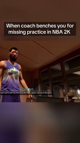 When coach benches you for misisng practice in nba 2k #nba2k #2k #2kcommunity 