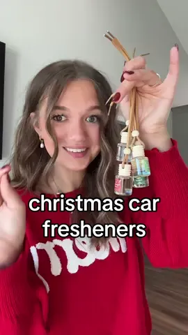 these Christmas car fresheners are such an affordable and adorable stocking stuffer or Christmas gift idea!  #carfreshener #scentedcarfreshener #tiktokshopblackfriday  #tiktokshopcybermonday  #TikTokShop #tiktokshopfinds 