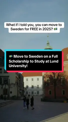 🇸🇪 Move to Sweden on a Full Scholarship to Study at Lund University! Dreaming of top-quality education in Europe? Lund University in Sweden has a unique scholarship just for you – the Lund University Global Scholarship – offering partial or full tuition coverage for high-achieving students from outside the EU/EEA. Here’s everything you need to know to apply and make Sweden your new academic home in 2025! Benefits of Studying at Lund: •	🌍 World-Class Education: Study at a university consistently ranked among the top 100 globally. •	🎓 Scholarship Coverage: Get partial or full tuition fees covered through this competitive scholarship. •	📚 Diverse Programs in English: Choose from a wide range of bachelor’s and master’s programs, all taught in English. •	🌎 International Community: Join a vibrant student community with peers from around the world! ———————————————— How to Apply: 	1.	Pick Your Program: Explore Lund’s offerings and choose the course that matches your goals. Check if it fits with the scholarship’s requirements and apply through universityadmissions.se. 	2.	Submit Your Program Application: Make sure to complete your program application between 15 October 2024 and 15 January 2025. 	3.	Apply for the Scholarship: Once you’ve applied for a program, you’ll get instructions on how to apply for the scholarship itself. The scholarship application period opens in early February 2025. 	4.	Plan for Living Expenses: While the scholarship covers tuition, living expenses in Sweden are your responsibility, so budget accordingly! Why Lund? Lund University combines academic excellence with a supportive international community, all set in a beautiful, historic Swedish town.  📌 Don’t miss out – start prepping your application now! Link in my bio to get all the details. Disclaimer: This info is based on research and experience. Make sure to double-check with official sources. #StudyInSweden #LundUniversity #GlobalScholarship #InternationalStudents #HigherEducation #MoveToSweden #ExploreWithFestus #StudyAbroad