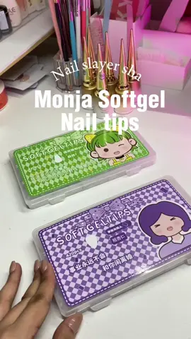 Monja softgel nail tips — xxs coffin & short almond 🫶🏻 