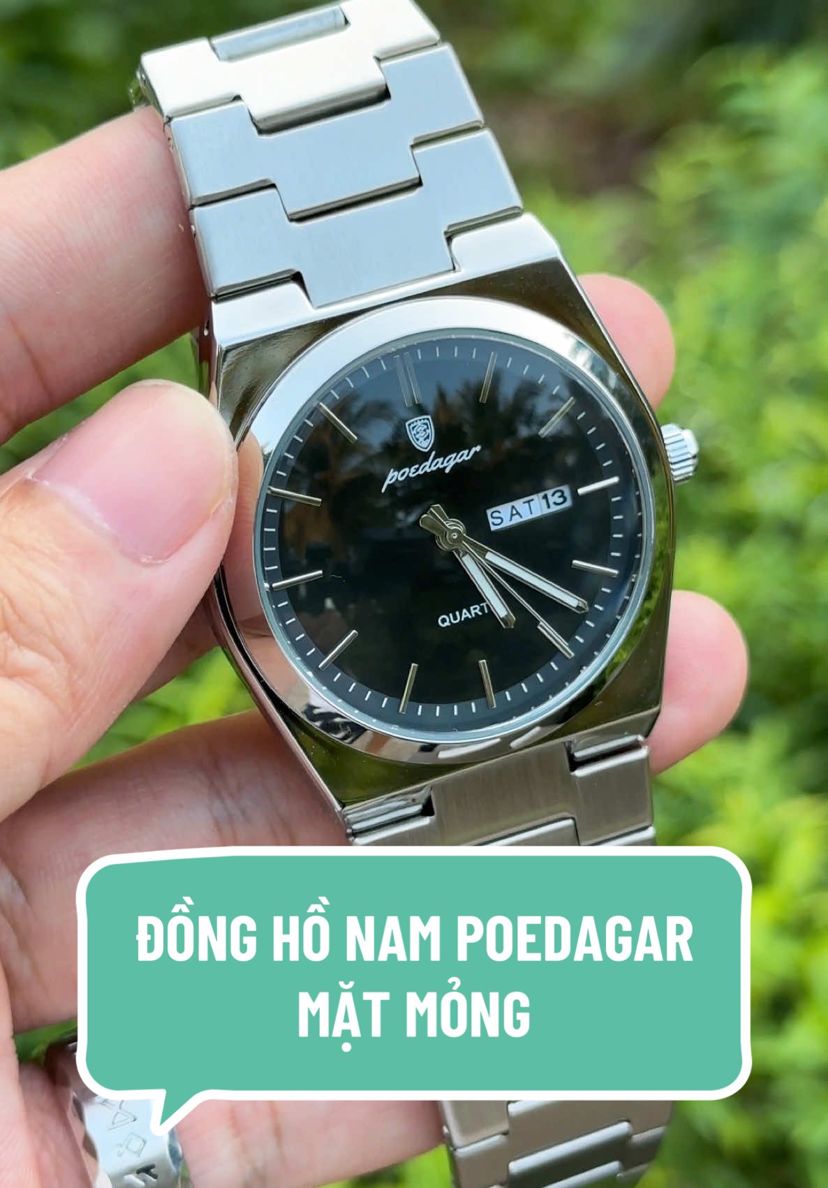 Đồng hồ nam dây thép. Kháng nước 30m. Kính khoáng chịu lực. Thiết kế Poedagar sang trọng, thanh lịch cuốn hút #cauuthayreview #donghochinhhang #donghodaythep #donghonam #donghopoedagar 