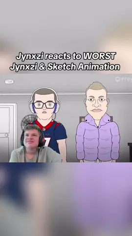Jynxzi Reacts to WORST Jynxzi & Sketch Animation #jynxzi #jynxziclips #jynxzifunnymoments #r6siege #jynxzifunny 