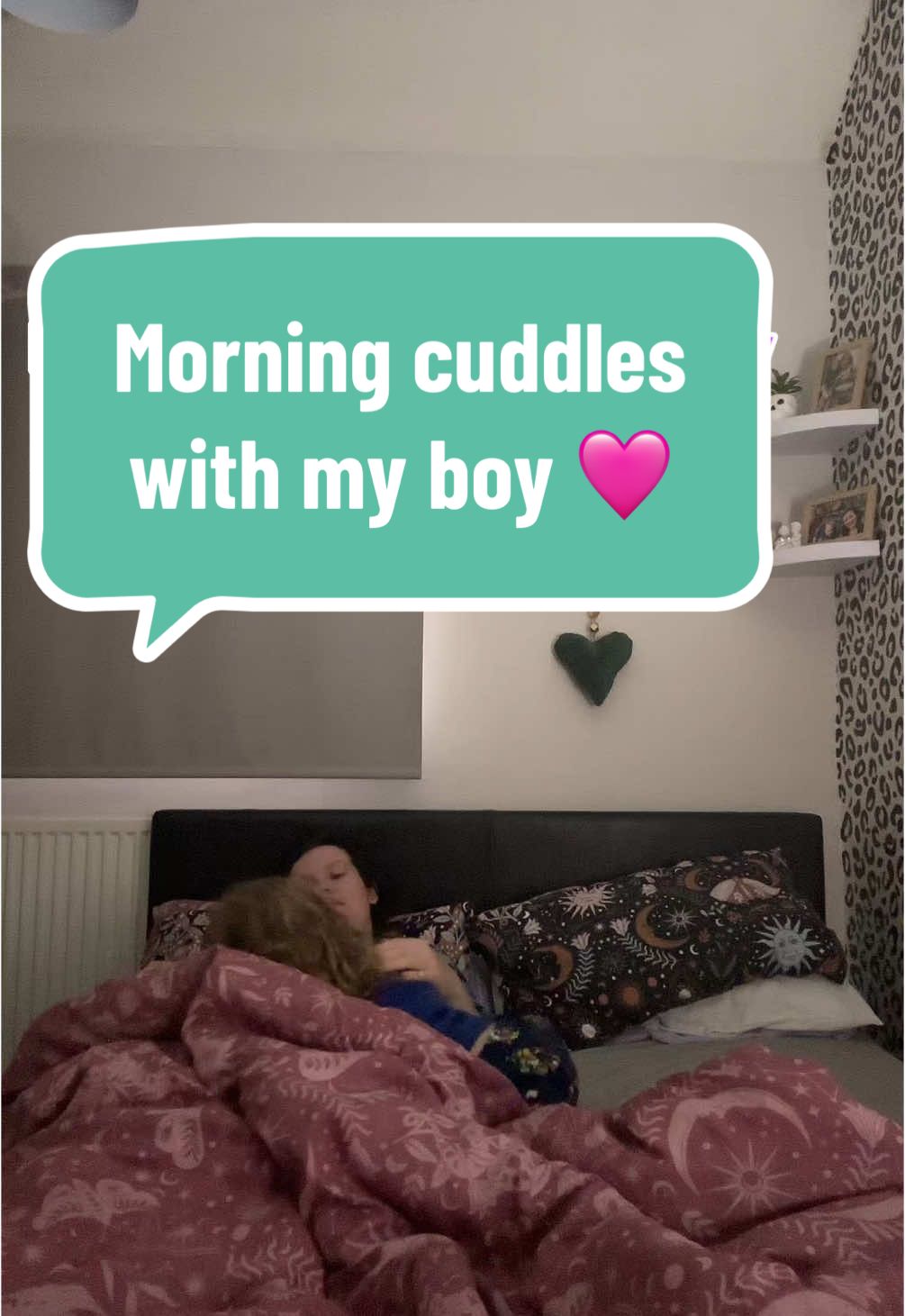 My buddy is home. 🩷 Managed to catch this lovely moment when filming something else. 🩷🎀 I love a morning snuggle the 06.00am wake up not so much 🤣 #mumsoftiktok #mumlife #mumsoftiktokuk #mother #motherandson #morningcheer 