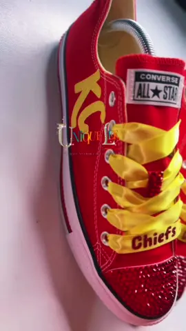 @Kansas City Chiefs custom@Pair of bling shoe for the game #kansascitychiefs #kansascity #nflfootball 