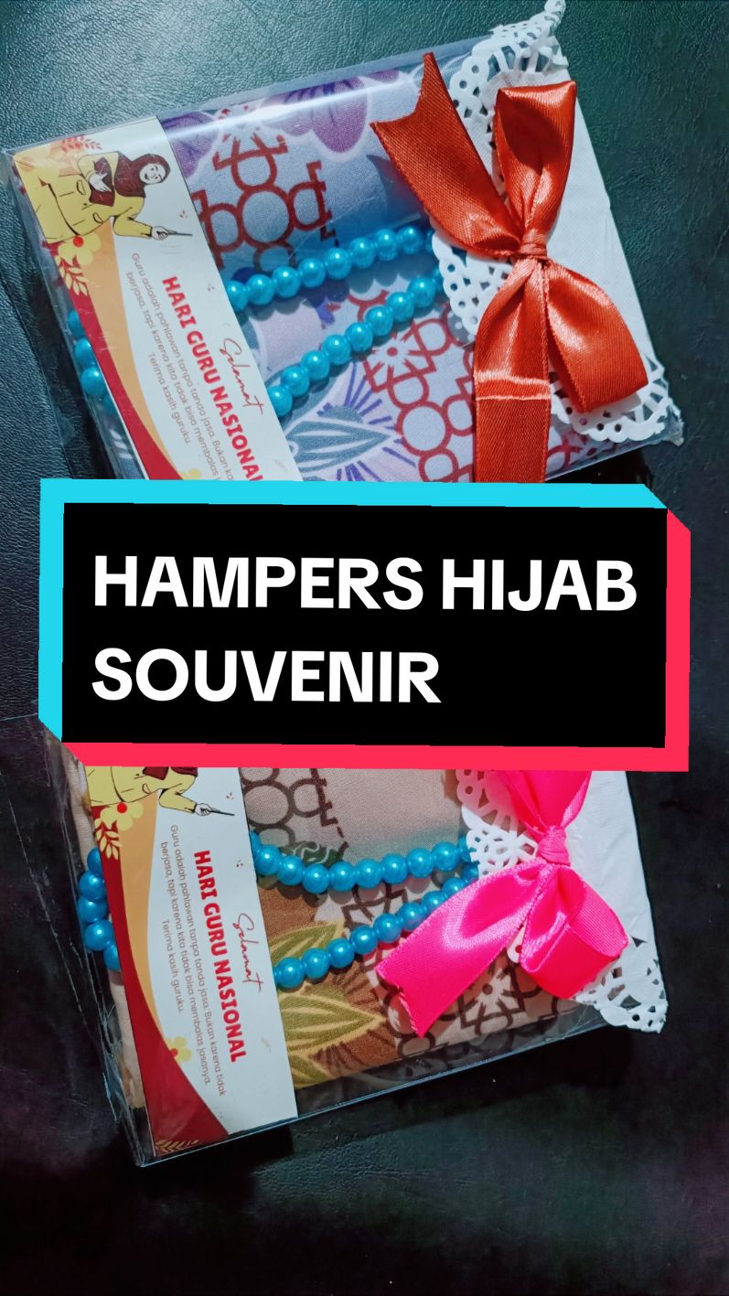 Hampers jilbab buat souvenir hari guru, dll. #souvenirhariguru #hadiahhariguru #hampershariguru #souvenirhijab #souvenirjilbab 