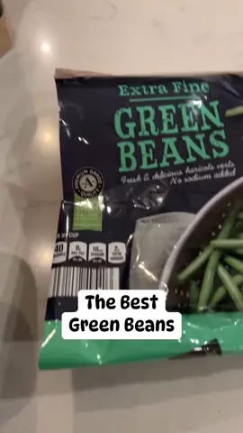 The BEST green beans! 🤌🏼 The easiest, most delicious green bean recipe you’ll ever make! That doesn’t come from a can! 💃🏼 What you need:✨ 16 Oz bag of frozen green beans (the long, skinny, extra fine ones are best) Found mine at @ALDI USA  Garlic powder Onion powder Salt  Pepper Fresh Parmesan Cheese (shredded or grated) How to:✨ Preheat oven to 400°. In a casserole dish add the bag of frozen green beans. Drizzle with olive oil, garlic powder, onion powder, salt, and pepper (I measured with my heart). Toss together well. Pop into the oven and bake at 400° for 30-35 minutes. Once finished baking, sprinkle with Parmesan cheese. Mix together well.  Enjoy! 😮‍💨  Who’s trying this with your next meal?😋